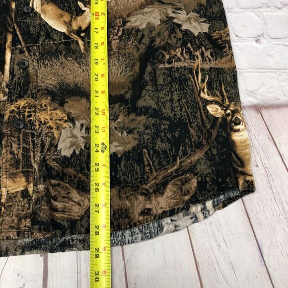 Red Head Men Long Sleeve Camo Camouflage Button Shirt Top Size Large B324 -5 - Picture 4 of 14
